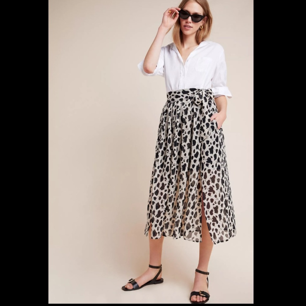 Anthropologie- Annette Midi Skirt